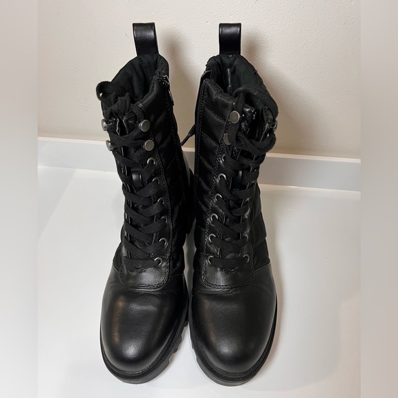 DV Black Lace-up Boots (with side zipper) - Picture 6 of 6